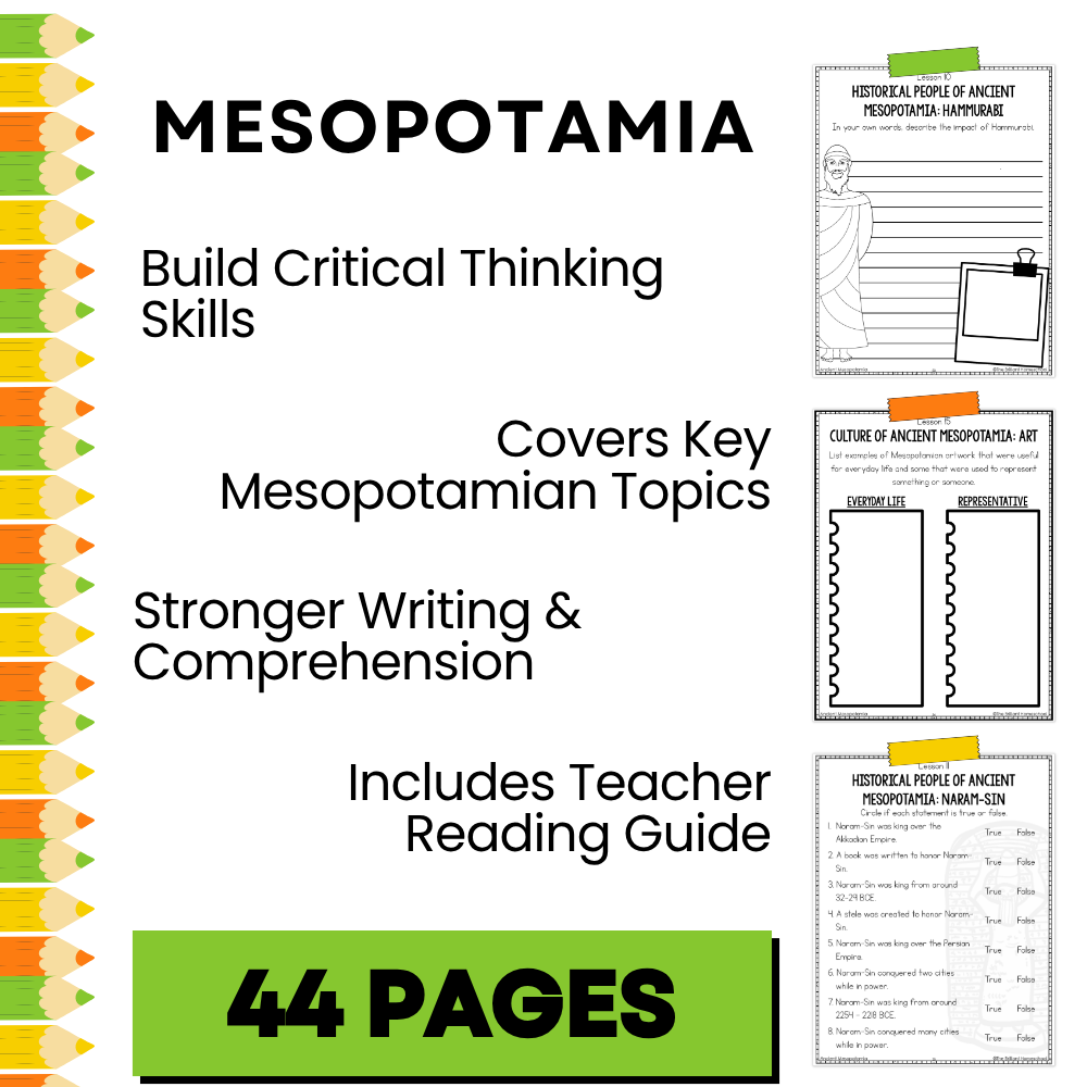 Ancient Mesopotamia Study Unit 3rd - 4th Grade