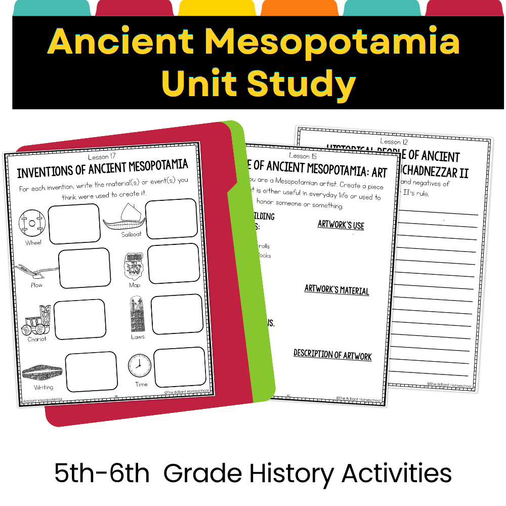 Ancient Mesopotamia Study Unit 5th - 6th Grade
