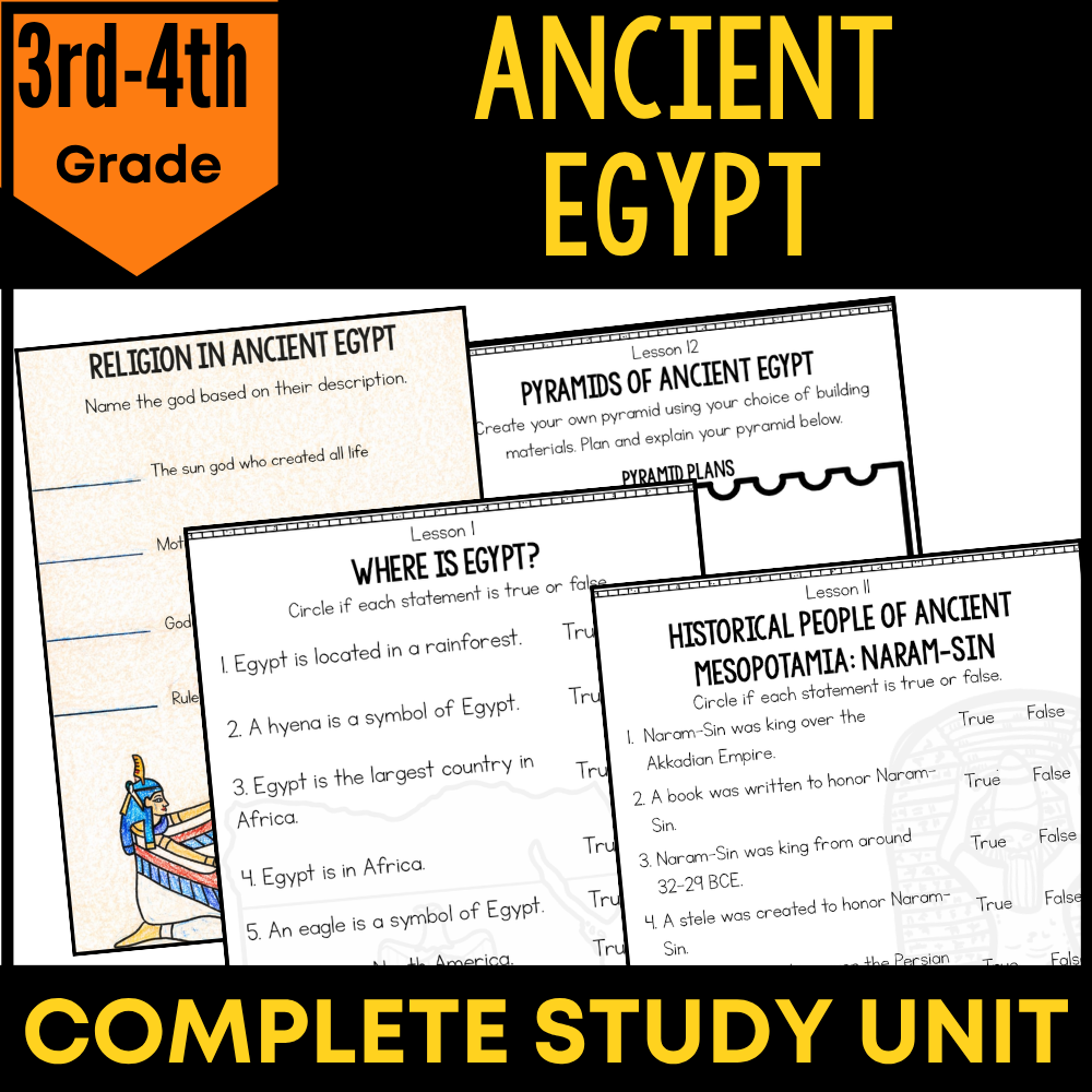 Ancient Egypt Unit Study for 3rd–4th Grade