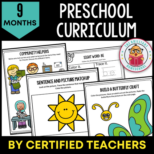 9 Month Preschool Curriculum - DIGITAL COPY