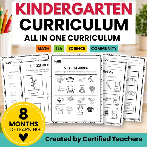 Kindergarten Yearlong Curriculum | Math, Science, ELA All-in-One - Digital Copy