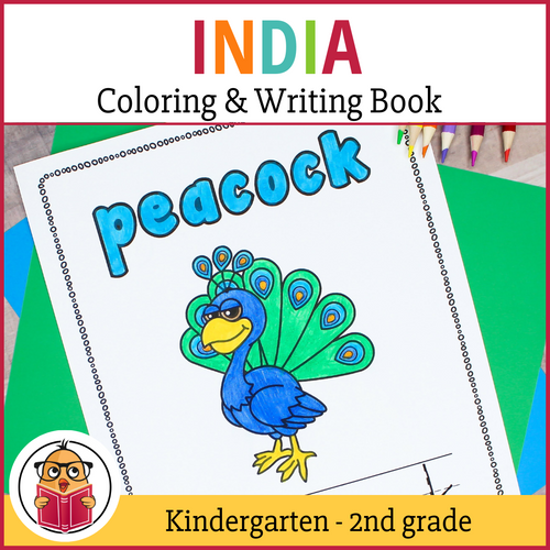 India Coloring and Writing Book