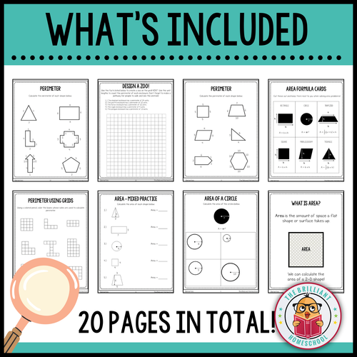 Area and Perimeter Math Practice Workbook | Homeschool & Teachers