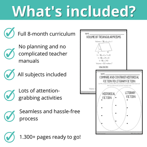 Sixth Grade Yearlong Curriculum | Math, Science, ELA All-in-One - Digital Copy