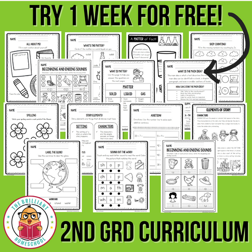 Second Grade Curriculum Free Week Trial