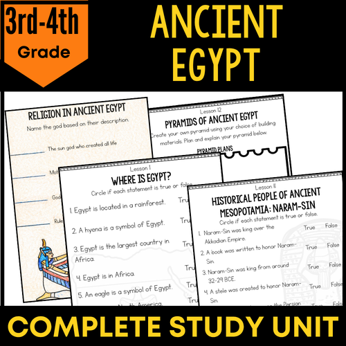 Ancient Egypt Unit Study for 3rd–4th Grade