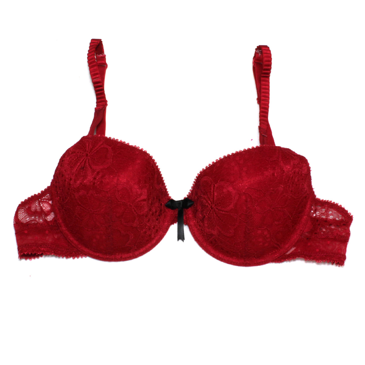 Buy online Red Lace Push Up Bra from lingerie for Women by Clovia for ₹689  at 47% off