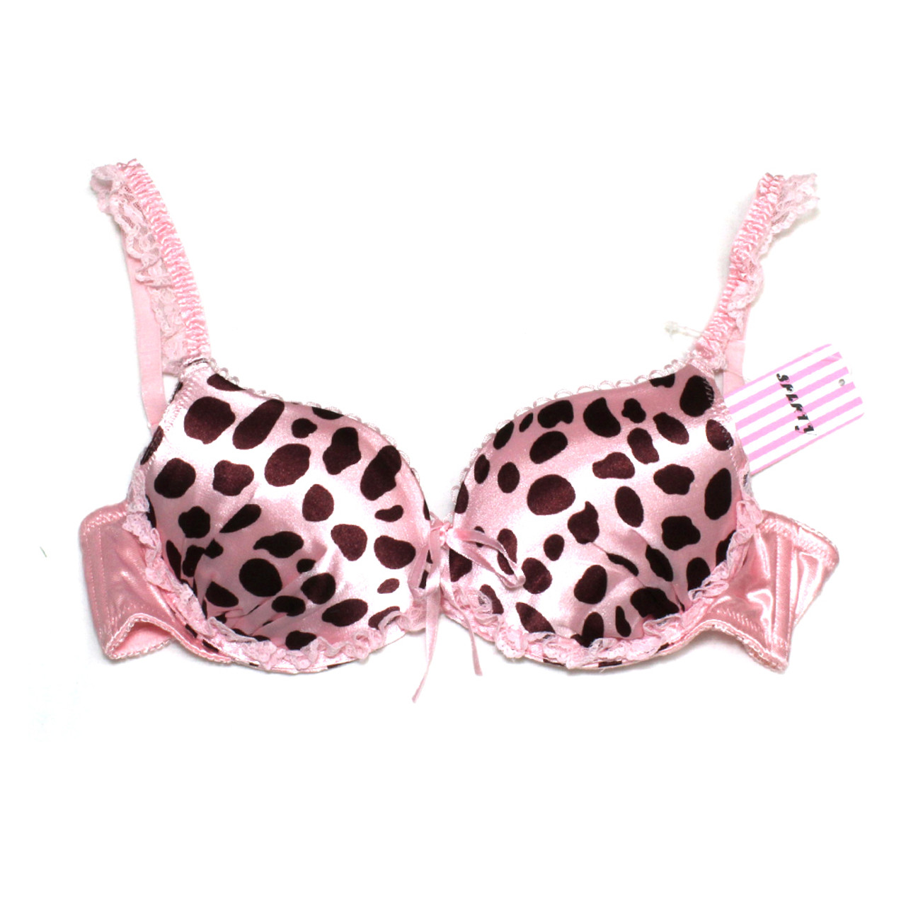 Leopard Print Cotton Padded Pushup T-Shirt Bra-Pink at Rs 99/piece, ladies  bra in Noida