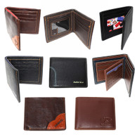 (72) Classic Bi-Fold Men PU Leather Credit Card Wallets