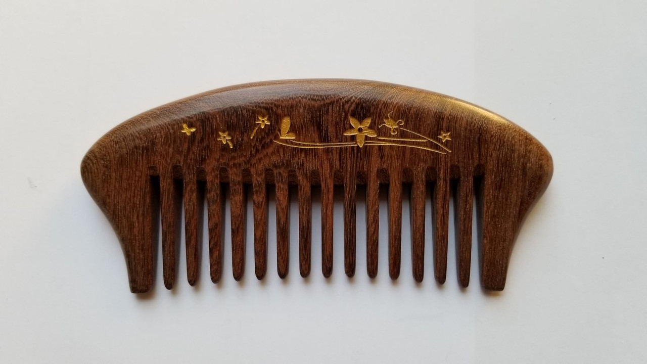 Araki Floral Design Wood Comb A