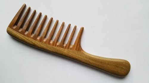 Larger Sandalwood Extra Wide Teeth for Detangling Curly Hair Gift for Her