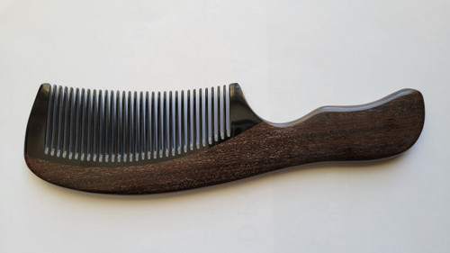 Luxury Beard/Hair Comb with Handle, Wood/Horn Hand Inlayed Comb! Gifts for Love Ones! Gifts Just for You, Gifts for Family