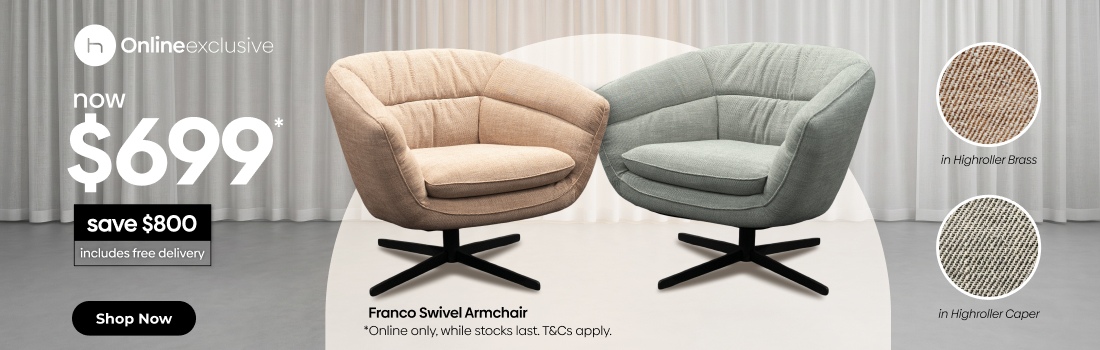 Franco Swivel Armchair - Online Exclusive