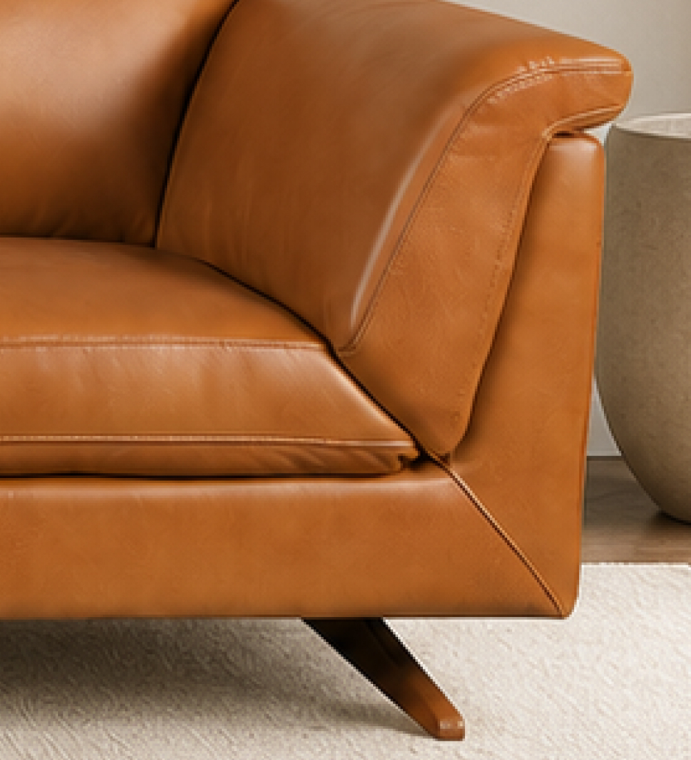 Nash Sofa in caramel leather