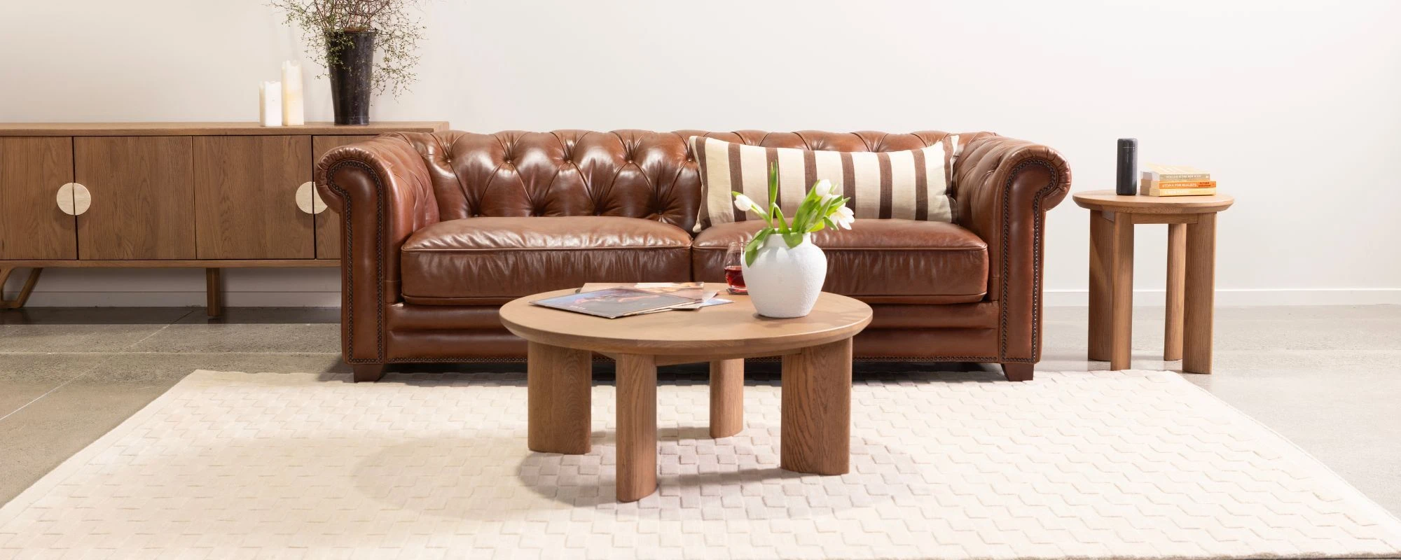 Shop the Look — Harrison sofa, Bazaar sideboard, Graze coffee table and side table