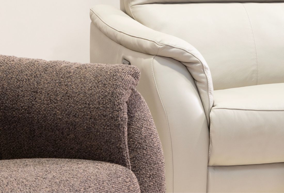 Close-up of the Bailey sofa range showing fabric and cushion detail
