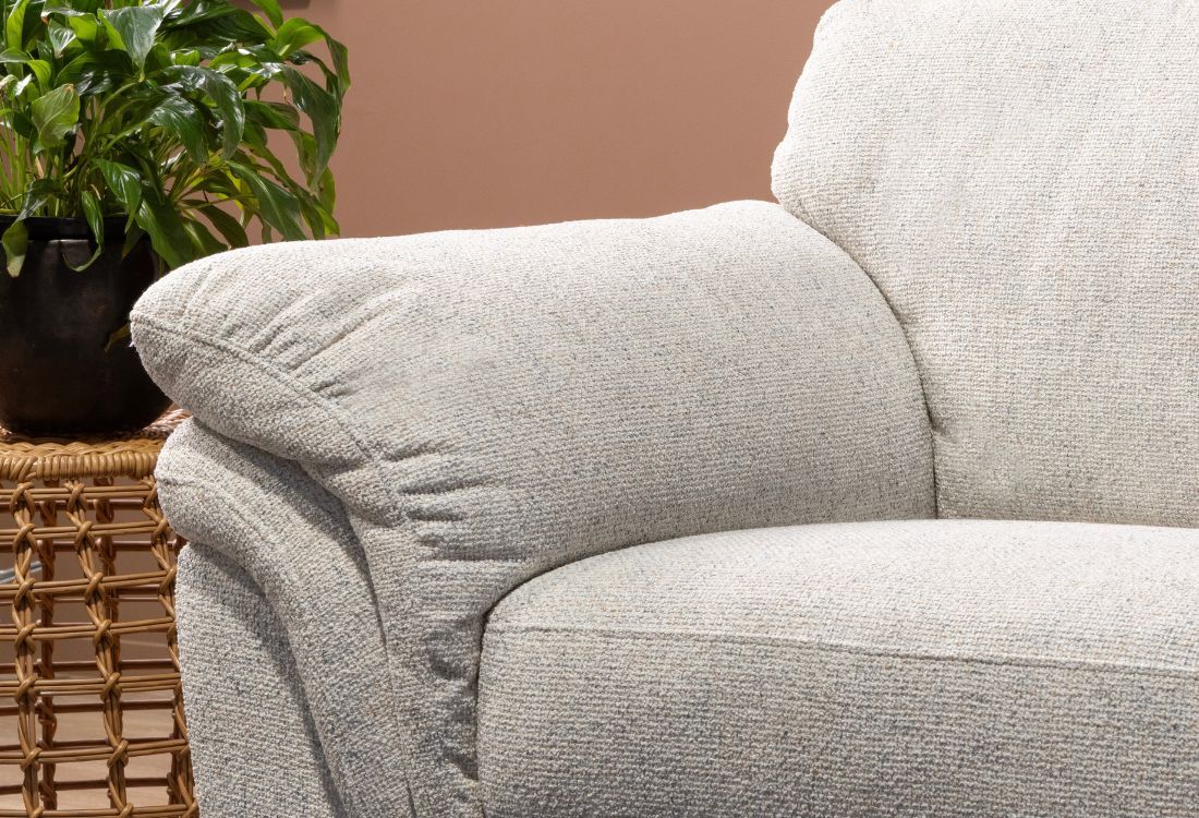 Close-up of the Demi sofa range showing fabric and cushion detail