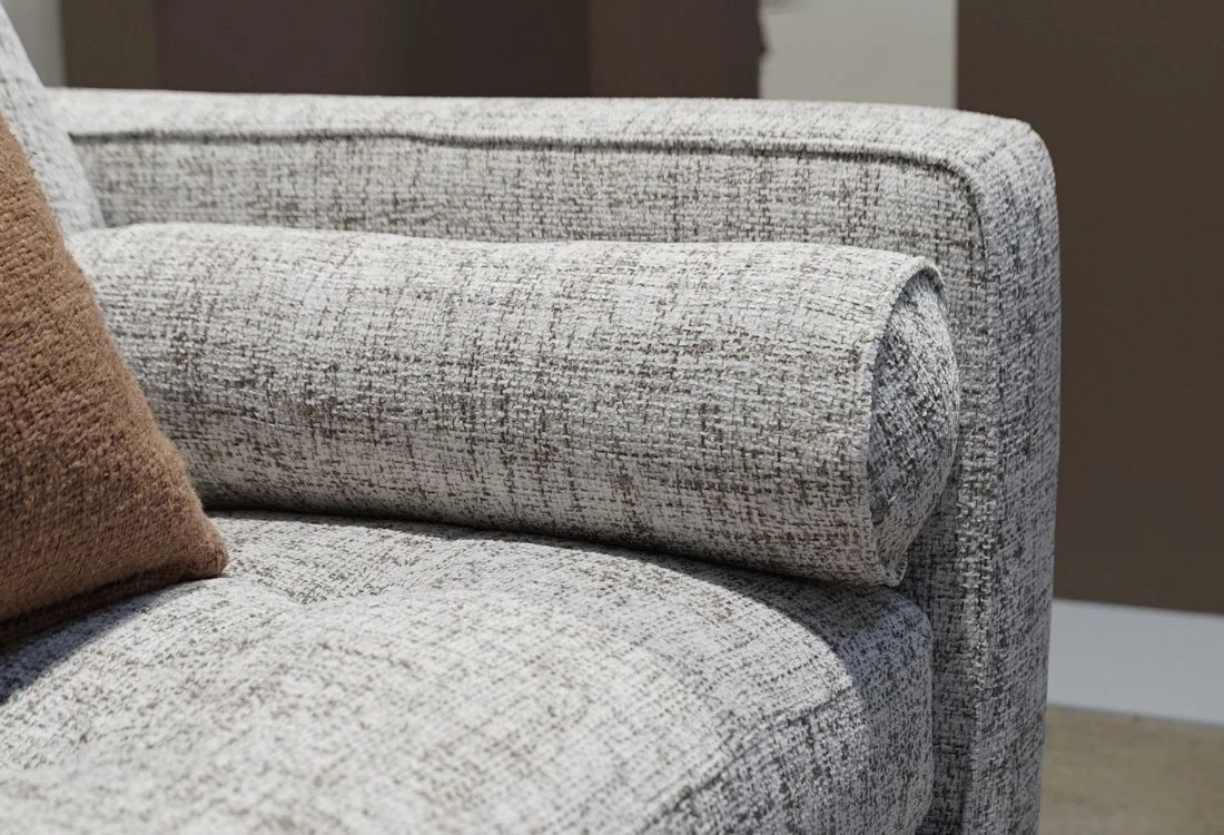 Close-up of the Harper sofa range showing fabric and cushion detail