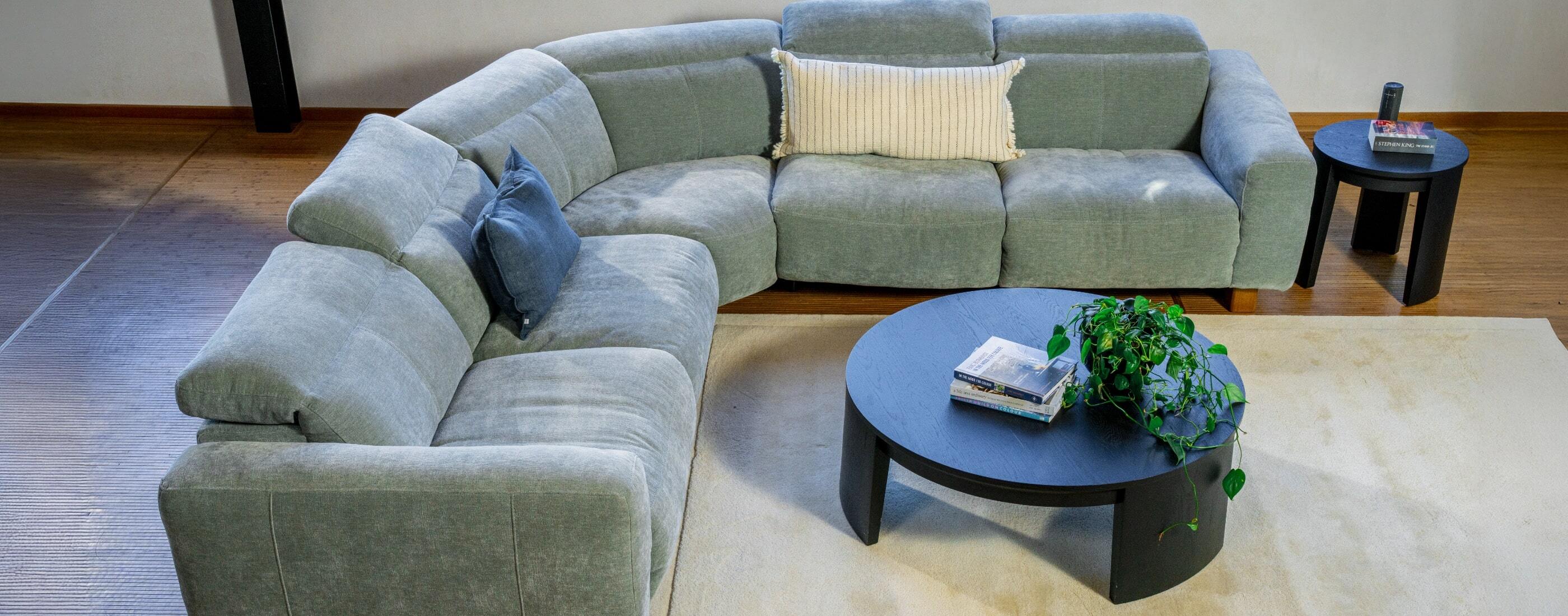 Harlow 5 Piece Modular Power Corner Suite in Fabric