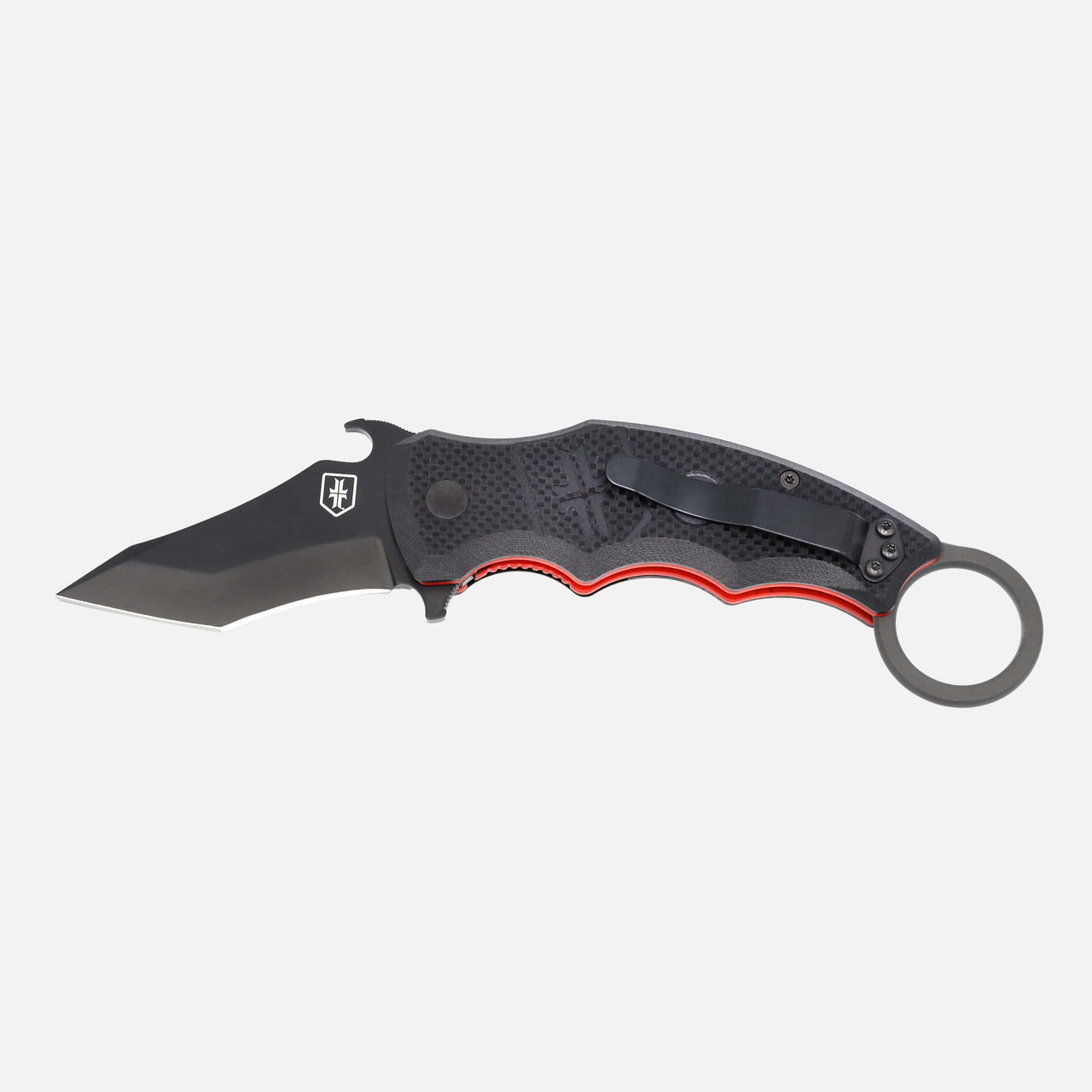 WPS & Fox Karambit Knife | Black & Red EDC Blade | Warrior Poet