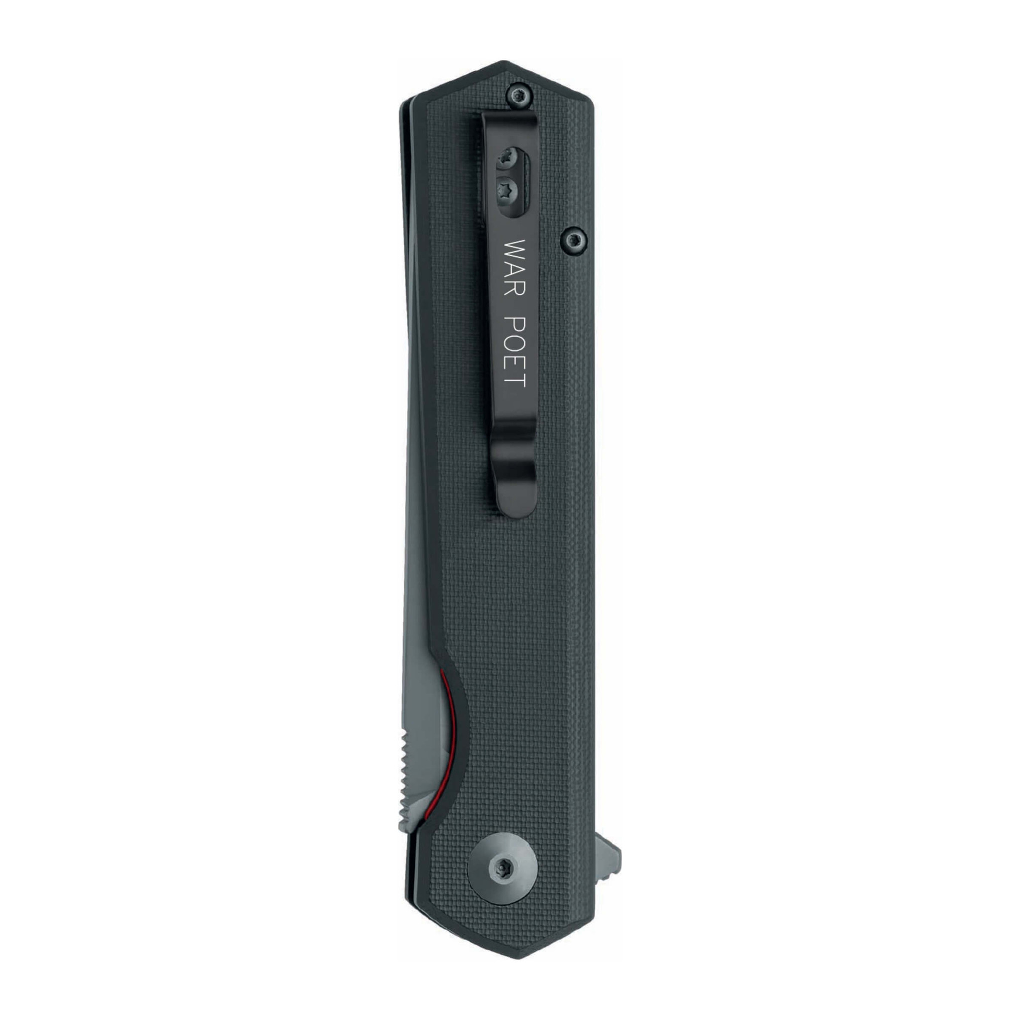 The Nero: Black Lock Folding Knife/Blade With Tip-Up Carry Pocket Clip
