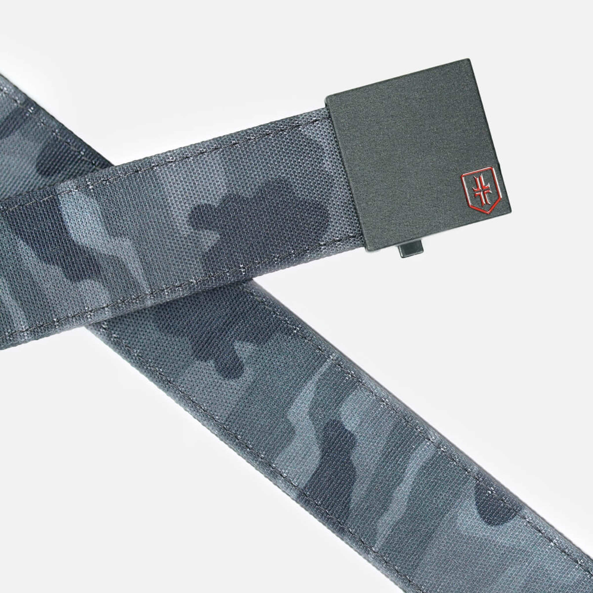 TXC x Nexbelt - Supreme Appendix Carry EDC Belt Black Camo Belt with Black Buckle & Silver Logo