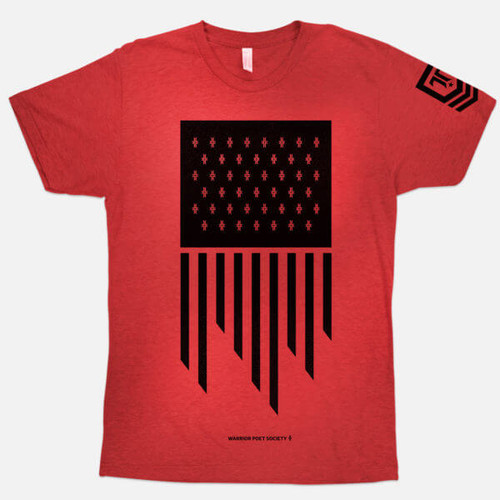 Flag T-Shirt - Red / Black