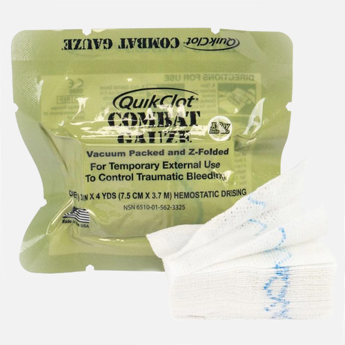 QuikClot Combat Gauze Z-fold Hemostatic - NAR