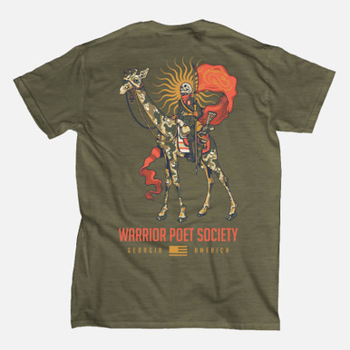 【WOOHWA】SAFARI STRAP T-SHIRT GiraffeBlankMock-Olive__14811.