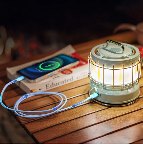 MAX LANTERN - 3-in-1 Vintage Lantern with Flame, Humidifier & Power Bank