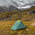 Trekking pole supported camping tent