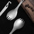 EnOut Titanium Spoon Spork Half Polished Foldable