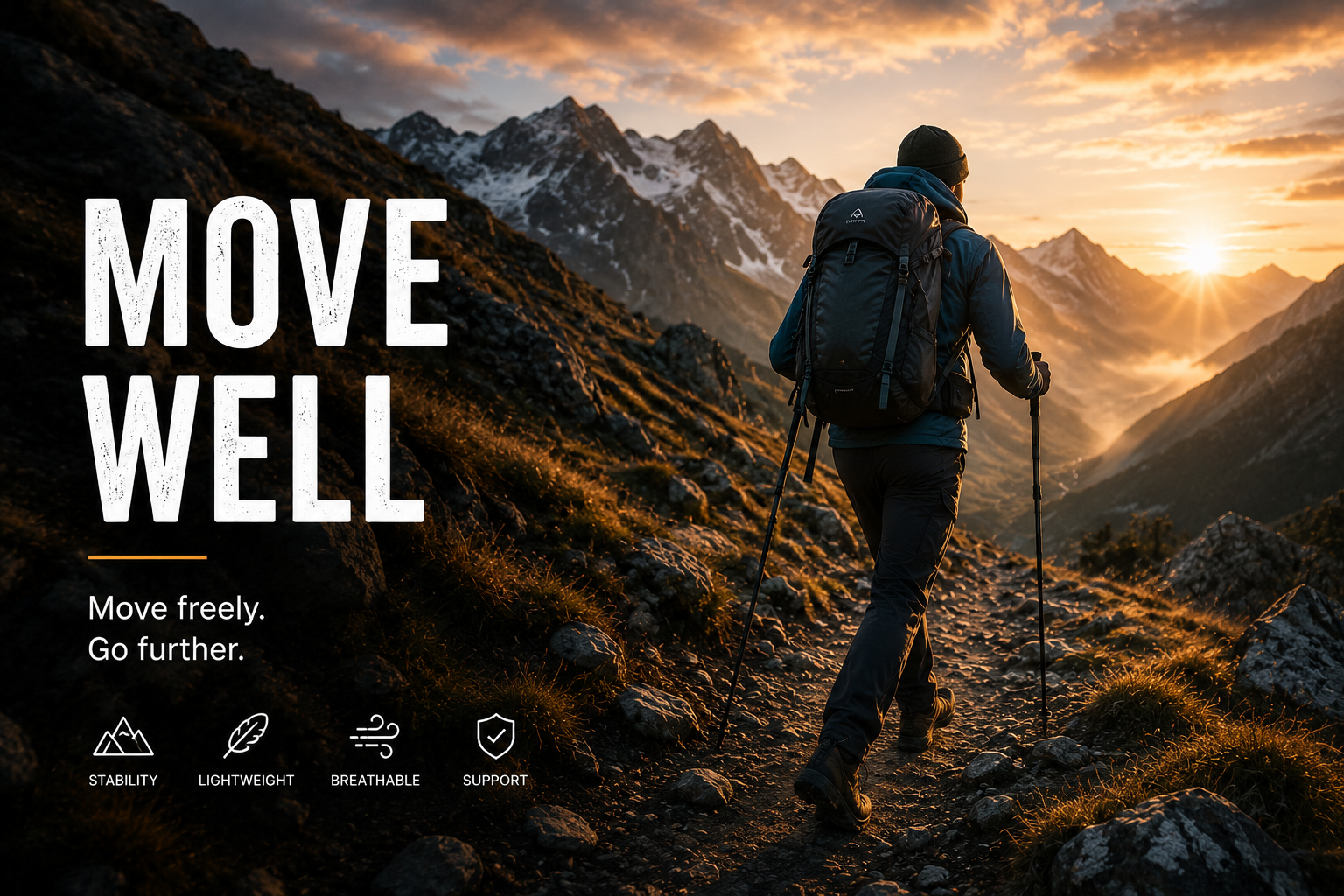 hiking gear, trail gear, trekking gear, trekking poles, hiking poles, trail running gear, running packs, hiking gaiters, hydration gear, outdoor movement gear, hiking accessories, trail accessories