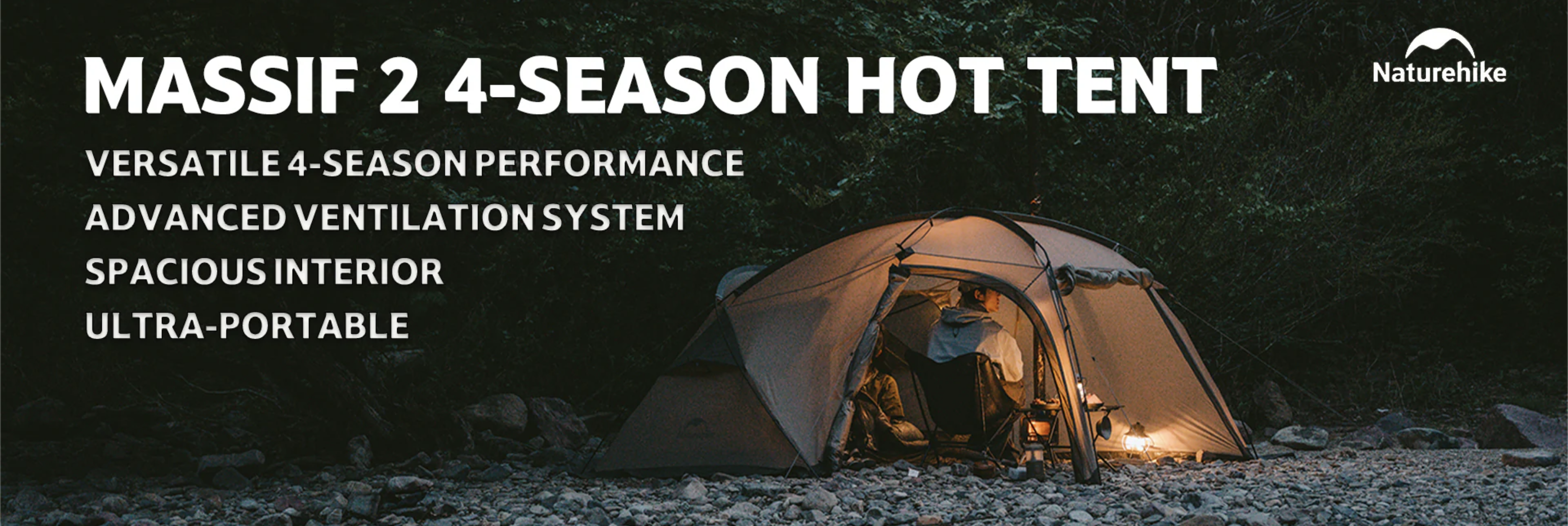 The Naturehike MASSIF 2-Person Hot Tent is designed for year-round adventures, combining excellent weather protection with exceptional interior comfort. Built with durable 30D silicone-coated ripstop nylon, a heat-resistant stove jack and integrated snow skirt, this versatile 4-season shelter is ideal for winter camping, motorcycle touring, overlanding and Himalayan expeditions. Its spacious room-and-hall layout provides a comfortable sleeping area, generous gear storage and a dedicated space for cooking and relaxing, making it an outstanding choice for cold-weather adventures across India.