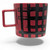 Starbucks Plaid Mug Red Black Holiday 2016 Coffee Cup Ceramic 14oz Square Handle