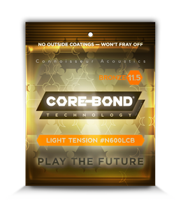 CORE-BOND™ Acoustic Technology increases a string’s tone life by eliminating the chance of core-to-wrap slippage. CORE-BOND™ Acoustic Technology increases a string’s tone life by eliminating the chance of core-to-wrap slippage.