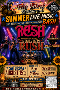  OPTION C: RASH tribute to RUSH -  $25.00 General Admission - LOWER DECK - First Come First Serve Seating
