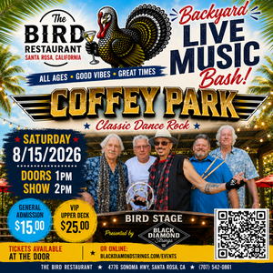 Coffey Park -  $15.00 General Admission - LOWER DECK - First Come First Serve Seating