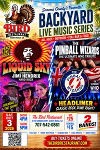 HENDRIX and The WHO -  $15.00 General Admission - LOWER DECK - First Come First Serve Seating - Print receipt and present at WILL CALL - Tickets are not mailed