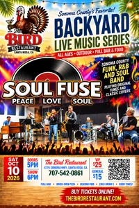 SOUL FUSE- $25.00 VIP Upper Deck Service -First Come First Serve Seating - Print receipt and present at WILL CALL - Tickets are not mailed