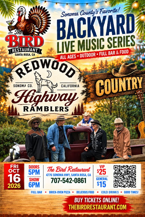 REDWOOD HIGHWAY  $15.00 General Admission - LOWER DECK - First Come First Serve Seating - Print receipt and present at WILL CALL - Tickets are not mailed
