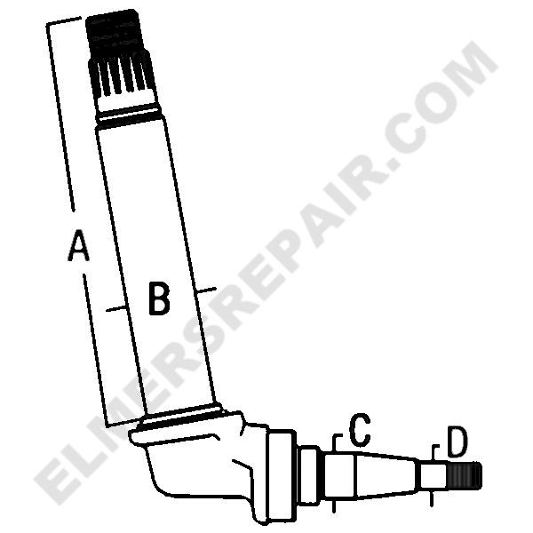 ER 71785C92 Front Axle Spindle (LH or RH) Elmer's Repair Inc