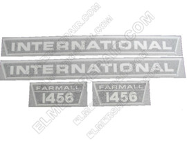 ER- VI535 Farmall 1456 Decal Set (Black/Chrome)