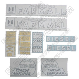 ER- VI186 IH McCormick Farmall Super MD-TA Decal Set