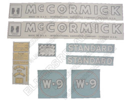 ER- VI142 IH McCormick Farmall W9 Decal Set