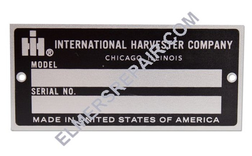 ER- IH1589 Serial Number Tag