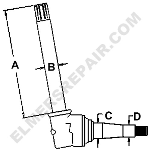 ER- AR55179 Wide Front Axle Spindle (RH/LH)