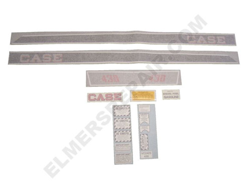 ER- VC260 Case 430 Diesel Decal Set (Chrome Trim)