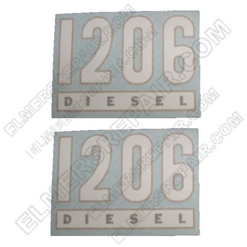 ER- VI2460 Farmall 1206 Diesel Model numbers only Decal Set