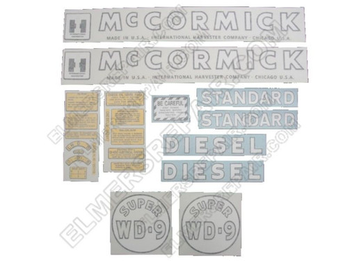 ER- VI156 IH McCormick Farmall Super WD9 Decal Set